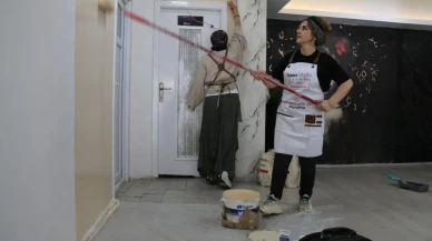 Handan Gökçek ve kadın ekibi Sivas'ta boyacılık mesleğinde fark yaratıyor