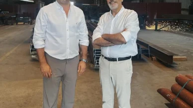 Denizli'de TUCSA Başkanı H. Yener Gür'eş ilk çelik apartmanı inceledi