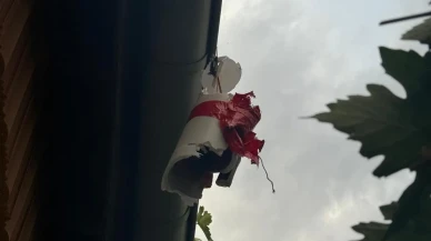 Kayseri'de eğitim roketi yaşlı çiftin evinin çatısına düştü