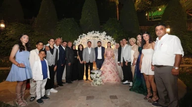 Hatay Valisi Mustafa Masatlı Veysel Korkmaz ve Melisa Kartal'ın nişan töreninde