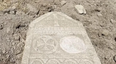 Çorum'un Alaca ilçesinde tarihi mezar taşı bulundu