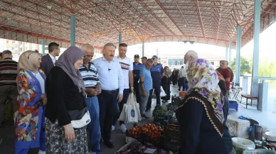 Melikgazi Belediye Başkanı Palancıoğlu köy pazarında üreticilerle buluştu