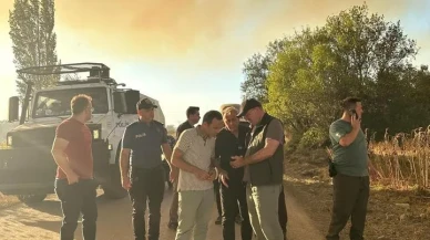Çanakkale valisi toraman gelibolu'daki orman yangını çalışmalarını yerinde inceledi