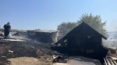 Tekirdağ'ın Çorlu İlçesindeki Besi Çiftliğinde Yangın Çıktı