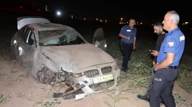 Aksaray’da BMW Otomobil Şarampole Takla Atarak Hurdaya Döndü