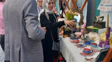 Kütahya Belediye Başkanı Eyüp Kahveci Germiyan Sokak'ta üreticilerle buluştu