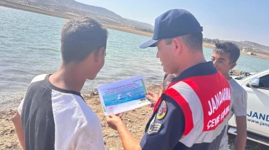 Kilis Jandarması balıkçıları yasaklı av ve boğulma riskine karşı uyardı