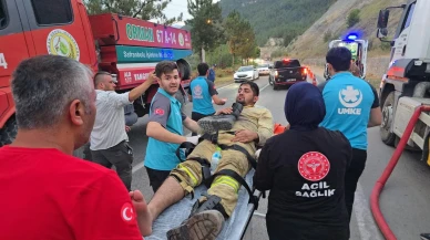 Karabük'te orman yangınında yaralanan 2 işçi hastaneye kaldırıldı