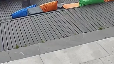 Zonguldak belediyesi kafesinde vandalizm güvenlik kamerasına yansıdı