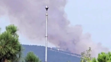 Kocaeli'nin İzmit ilçesinde ormanlık alanda yangın çıktı