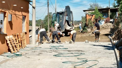 Karabiga Belediyesi 127 bin metrekare parke taş döşedi