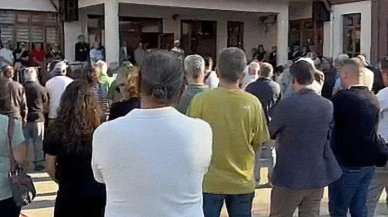 Bartın'da okul hizmetlisi Murat Bülbül için Cumhuriyet Ortaokulu'nda cenaze töreni düzenlendi