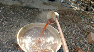 Mihalıççık'ta geleneksel pekmez yapımı için kazanlar kaynamaya başladı