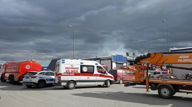 Kayseri'nin Kocasinan ilçesinde mobilya atölyesinde yangın çıktı