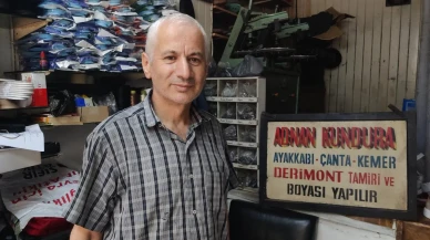 Rize'de 35 yıllık ayakkabı tamircisi Adnan Karabulut mesleğin sonuna dikkat çekti