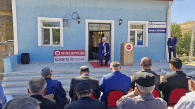 Akyaka’da Boyuntaş köyünde cami dualarla hizmete açıldı