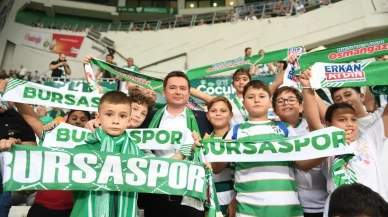Erkan Aydın Bursaspor maçına çocukları götürdü
