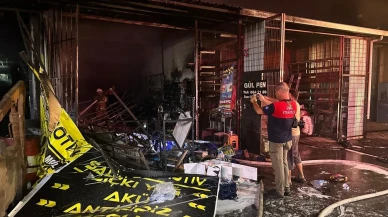 İzmir’de Kemalpaşa Sanayi Sitesi’nde çıkan yangında 3 iş yeri kül oldu