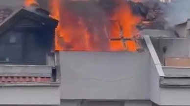 Maltepe'de çatı katındaki yangın itfaiye ekipleri tarafından söndürüldü