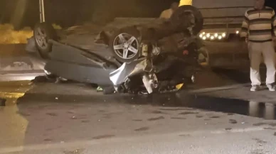 Ankara Sincan'da iki otomobil çarpıştı beş kişi yaralandı