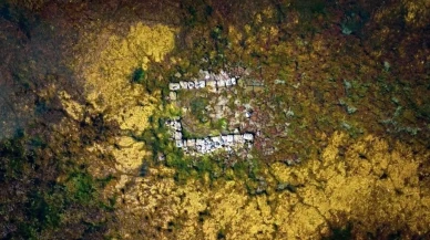 Sapanca Gölü'nde kuraklık sonrası tarihi taş yapılar tekrar ortaya çıktı