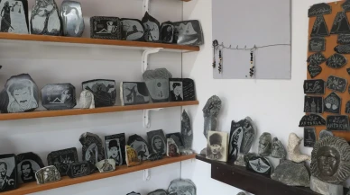 hatay'da 25 yıldır serpantin taşı işleyerek ekmeğini kazanan usta Ali Güler