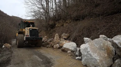 Düzce'nin Erdemli Köyü'nde heyelana hızlı müdahale edildi