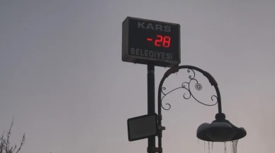 Kars’ta termometreler eksi 28 dereceyi gösterdi