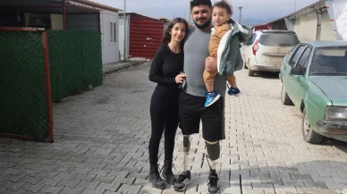 Hatay’da depremde bacaklarını kaybeden Emre Yüksek protezle yeniden yaşama tutundu