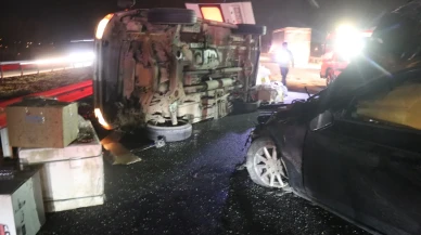 Anadolu Otoyolu'nda otomobil ile minibüs çarpıştı: 1 ölü, 3 yaralı