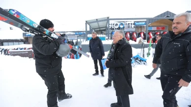 Kayseri'de Büyükkılıç Erciyes Kayak Merkezi'ndeki yoğun ilgiyi değerlendirdi