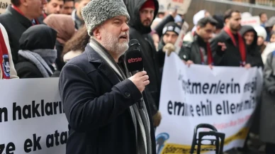 Ankara'da EĞİTİM-BİR-SEN ek atama bekleyen öğretmenlerin eylemine destek verdi