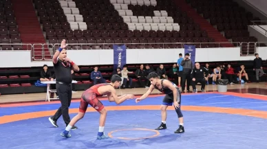 Elazığ’da gençler güreş müsabakaları 270 sporcu ve 33 takımla devam ediyor