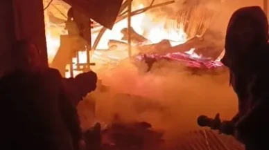 Hizan’da dipçik üretim atölyesinde henüz bilinmeyen nedenle yangın çıktı