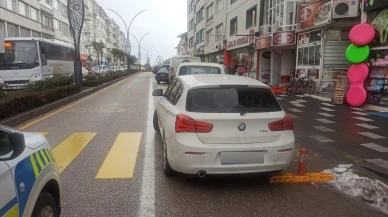 Bolu'da yaya geçidi ve kaldırım işgaline 1246 lira ceza