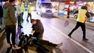 Aksaray’da otomobil ile motosikletin çarpışması sonucu sürücü yaralandı