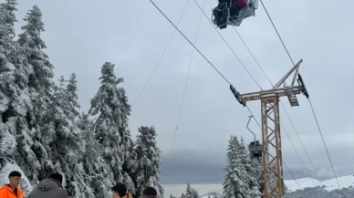 Uludağ'da telesiyej arızası nedeniyle 40 tatilci mahsur kaldı
