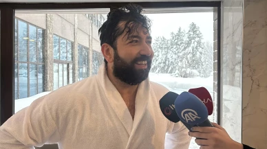 Bolu Dağı'nda eksi 10 derecede buz tutan havuza giren Eren Biri sağlıklı olduğunu