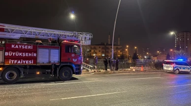 Kayseri'de otomobil kanala uçtu: 1 yaralı