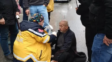 Motosiklet yayaya çarptı: 1 yaralı