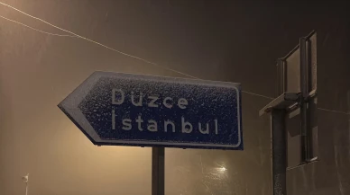 Bolu Dağı geçişinde kar yağışı başladı