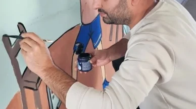 Besni’de öğretmenler okulu sanat galerisine dönüştürdü