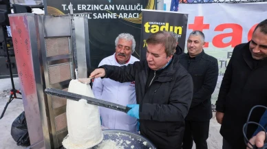 Valiler Ergan Dağı'nda et döner yerine tulum peyniri döneri kesti