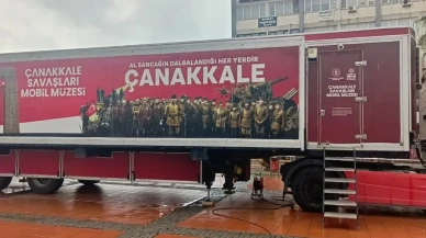 Çanakkale Savaşları Mobil Müzesi Aliağa'da ziyaretçilerini ağırladı