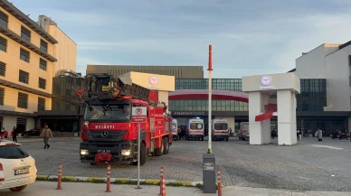 Çanakkale'de Mehmet Akif Ersoy Devlet Hastanesi’nde küçük çaplı yangın büyümeden söndürüldü