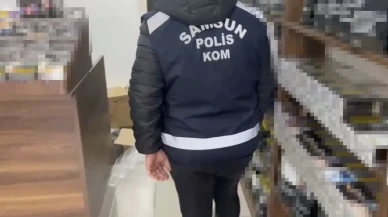 Samsun'da kaçak tütün operasyonunda iş yeri ve depoya baskın düzenlendi