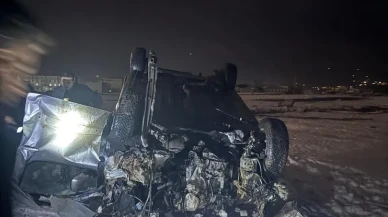 Şırnak'ta yoldan çıkarak takla atan araç hurdaya döndü, 1 ağır yaralı