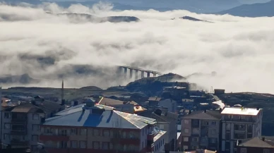 Kulp'ta sis tabakası ilçeyi kartpostallık manzaraya bürüdü