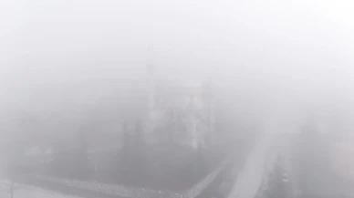Düzce’de yoğun sis tabakası havadan görüntülendi