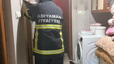 Adıyaman'da ev yangını itfaiye ekiplerince söndürüldü